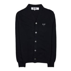 [꼼데가르송] 남성 블랙 하트 와펜 울 가디건 P1N024 BLACK