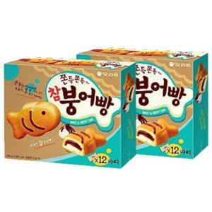 오리온제과 쫀득쫀득 참붕어빵 12마리 348g 2개
