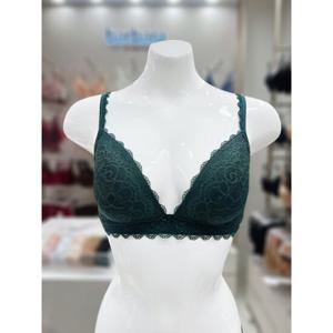 [바바라] GBR7480N 메이 다크그린 레이스 비키니 노와이어 몰드브라
