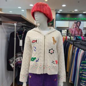 [베네통]패치후드가디건(BAKPB2461)
