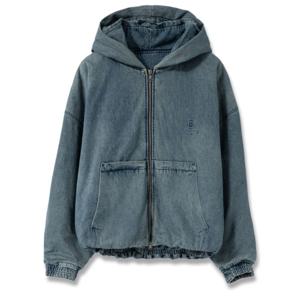 우영미 블루 데님 후드 점퍼 W243JP26987L MRK