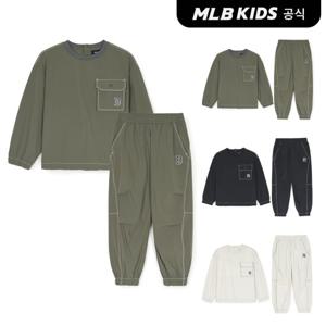 [택가119,000원][MLB키즈 공식] 25SS 베이직 아웃도어 우븐 맨투맨 세트 (3color) 7AS2B0151