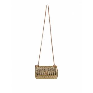 [TORY BURCH] 여성 크로스 바디 백 Kira 모토 미니 퀼티드 위드 메탈릭 플랩 161916700 골드 /8