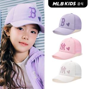 [MLB키즈 공식] 베이직 스톤 샤이니 메쉬 볼캡 NY (L.Pink) 7FCP44053-50PKL
