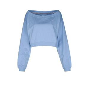 타미힐피거 진스 여성 연하늘 크롭 스웨트셔츠 DW0DW17956 C3S