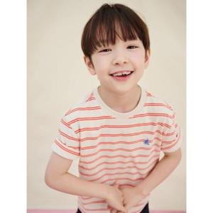 [25SS 5%][빈폴키즈] 멀티 스트라이프 반팔 티셔츠  베이지 (BI5342U06A)