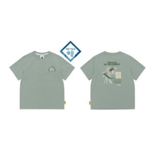 내셔널지오그래픽키즈 K252UTS610 남여공용 데일리 베스트템 수목원 콜라보 그래픽 반팔 티셔츠 라이트카키