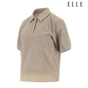 [엘르골프]밑단 우븐 배색 폴로 티셔츠 (여) 6L45206_200