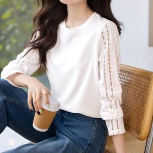 [카라]KARRA 홀아일렛슬리브티셔츠_A5S0507