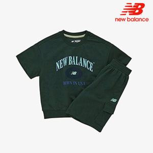 [뉴발란스]뉴발란스 키즈 헤리티지 스웻 반바지셋업 NK9YE2111U-