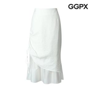 [GGPX] 쉬폰 레이어드형 스트링 밴딩 스커트 (GP3SK018F)
