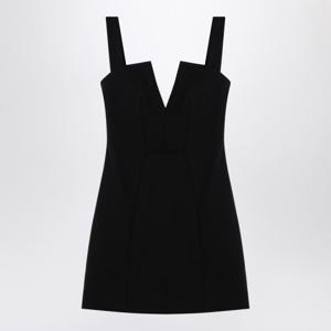 지방시 그래픽 브이넥 블랙 크레이프 미니 원피스 BW227G14SD 0
