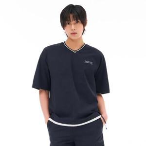 체이스컬트 동백01 스트레치 V넥 반팔 티 EBRK5824D04
