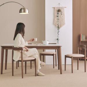 로망스 원목 포세린세라믹 6인용식탁(의자6개) 1600