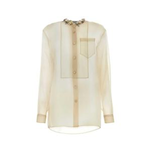 프라다 블라우스 P485GRSOOO1379 F0F24 BEIGE O TAN