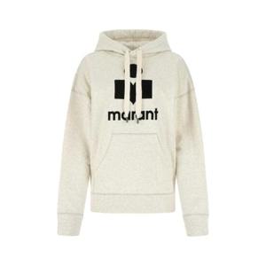ISABEL MARANT ETOILE 멜란지 아이보리 코튼 블렌드 맨셀 스웨트셔츠 SW0001FAA1M07E 23EC