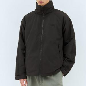 25 SS 스투시 Military 로고 자수 하이넥 밀리터리 숏 자켓 블랙 115791
