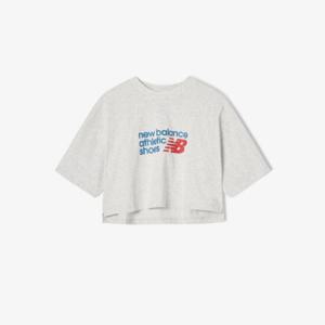 뉴발란스반팔티 KQJ NBNEF2V342-15 WOMEN 프리미엄 로고 크롭 반팔티 (OVER FIT)