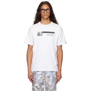 BAPE 티셔츠 화이트 OG 제너럴 네임 티셔츠 241546M213265