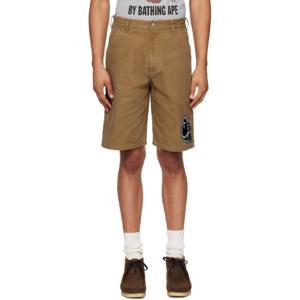BAPE 반바지 베이지 덕 페인터 쇼츠 241546M193014