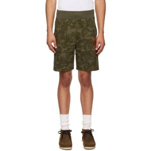 BAPE 반바지 카키 아시아 카모 쇼츠 241546M193029