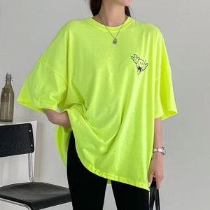 [아이우먼] 네온박스런던박스반팔티 NMU058M505 빅사이즈