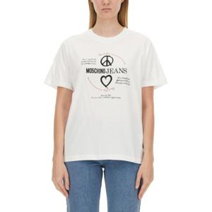 모스키노 반팔 티셔츠 07078237 1001 WHITE