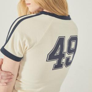 [후아유]여성 Track Number Ringer T-shirt WHRPF2622F