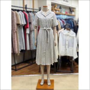 BCBG 세이브존02 스트라이프 셔츠형 원피스 B4B4O616