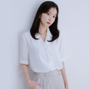 [로엠]오픈카라 5부 블라우스(2colors)_RMBLE38RT1