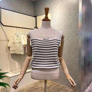 [ab.f.z]AOZ2HW51F_스퀘어 넥 배색 민소매 니트