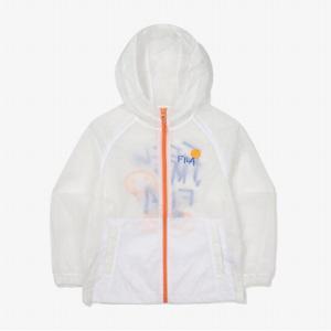 [휠라키즈] 경량 솔리드 혿겹 바람막이 (FK2JKF2101X_OWH)
