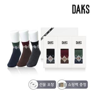 닥스양말 숙녀 단목 이색아가일 3족세트 DK24413