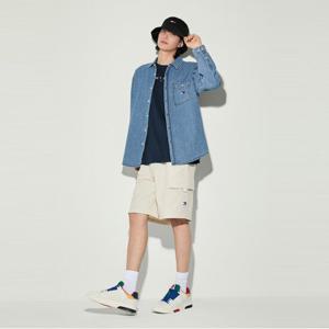 [공식][타미진스]로고 자수 데님 셔츠(T32E0WSH01TML11A5)