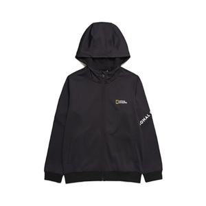 [내셔널지오그래픽키즈] N211KFT040 폴리 후드 트레이닝 자켓 CARBON BLACK