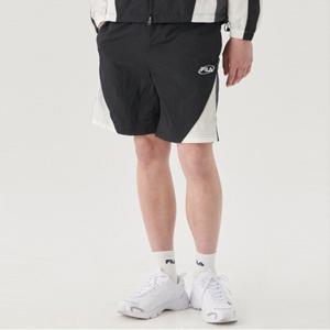 [FILA] 크링클 홑겹 컬러블럭 반바지 (FS2TRG2104X_BLK)