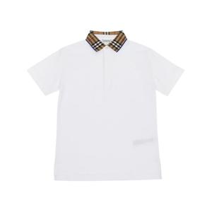 버버리키즈 체크 카라 반팔티셔츠 JOHANE CHECK 8073160 A1464
