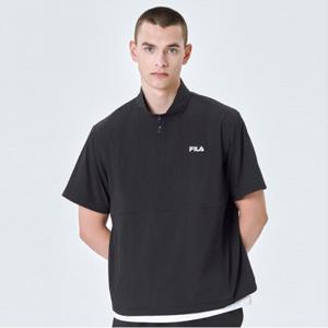 [FILA] 시어서커 반팔 아노락 (FS2JKG2408X_BLK)