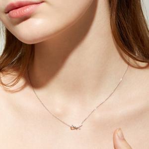 [스톤헨지]Love Knot 실버 큐빅 목걸이 SA24C51T