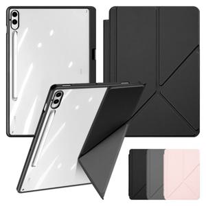 갤럭시탭S10+ S9+ S9 FE 플러스 12.4인치 투웨이 분리형 세로거치 S펜수납 투명 케이스 CY-21