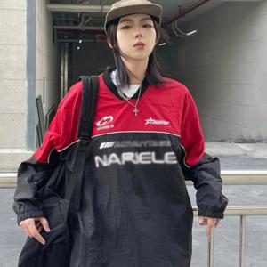 [리빌모아]여자 가을 브이넥 우븐 배색 맨투맨 DMSW-TSA-SCC870-