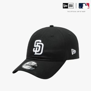 뉴에라 MLB 샌디에이고 파드리스 미디움 로고 언스트럭쳐 볼캡 블랙 14392418