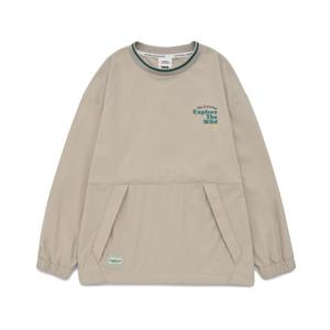 내셔널지오그래픽 키즈 K241USW060 바시티 우븐 맨투맨 LBEIGE