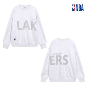 NBA N251TS032P 공용 오버핏 LAL 사이드 빅 그래픽 맨투맨 티셔츠 STG