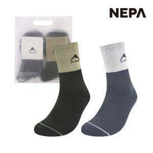 네파 공용 투톤 크루삭스 (2PAIRS) 7JC8315