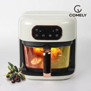 코멜리 글라스 대용량 에어프라이어 5.5L 내열강화유리