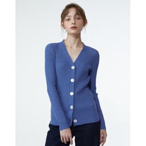 질스튜어트 뉴욕 여성 24SS BEST스테디셀러블루 단색 린넨혼방 가디건 WJSW4B778B3