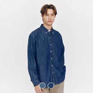 [지오다노]남성 간절기 면 데님 셔츠 기본 남방 045508