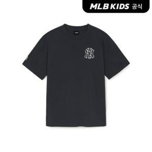 [MLB키즈 공식] 25SS 베이직 스트릿 빅로고 티셔츠 NY (Charcoal) 7ATSB1753-50C