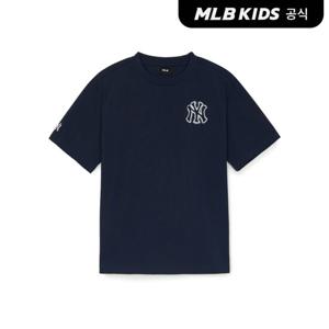 [MLB키즈 공식] 25SS 베이직 스트릿 빅로고 티셔츠 NY (Navy) 7ATSB1753-50NYS